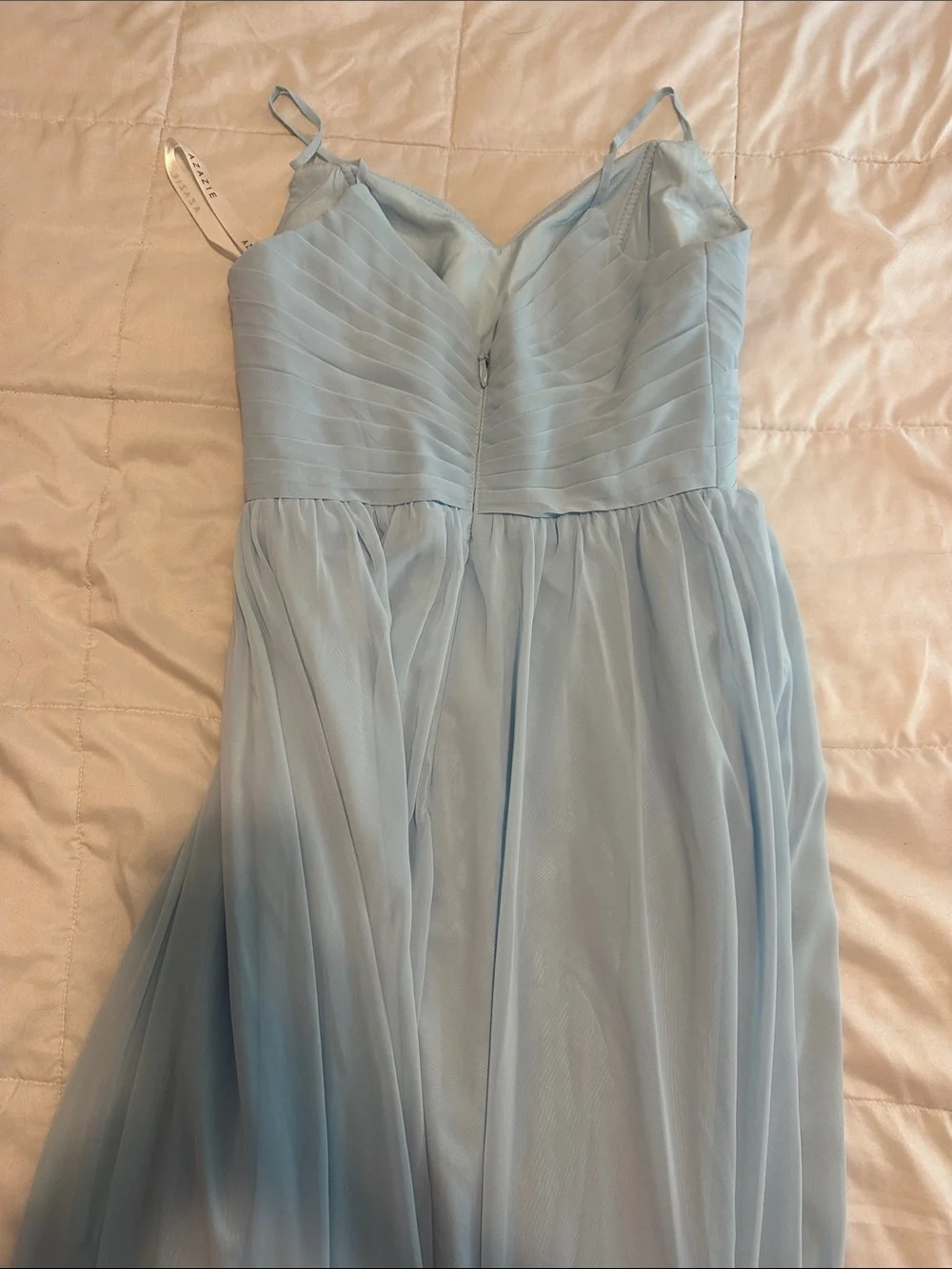Azazie Light Blue Chiffon Dress